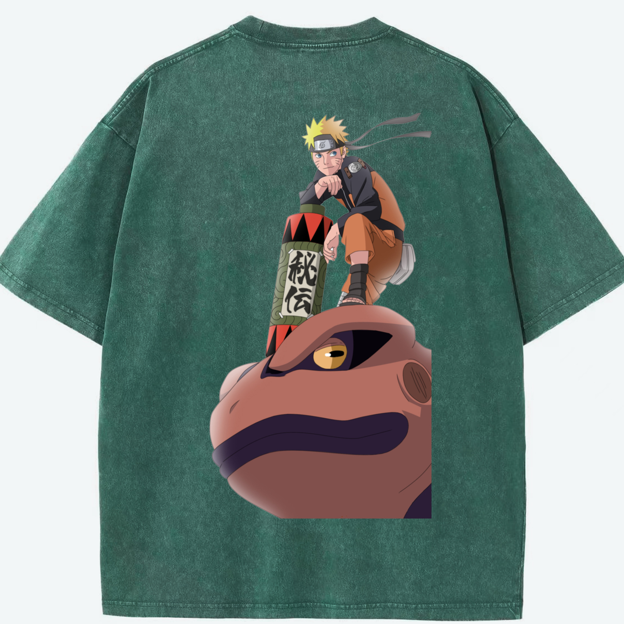 （画像用） NARUTO -ナルト- うずまき ナルト Uzumaki Naruto 綿100% ヴィンテージ風 半袖Tシャツ（背面プリント）